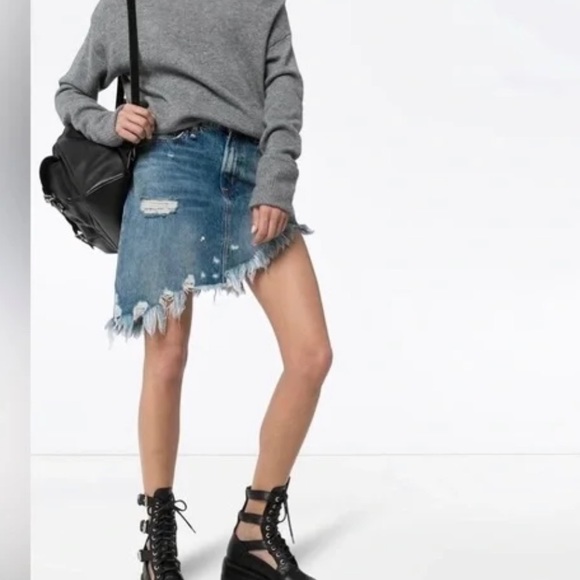 Brand New - R13 Asymmetrical Denim Skirts - Picture 7 of 12